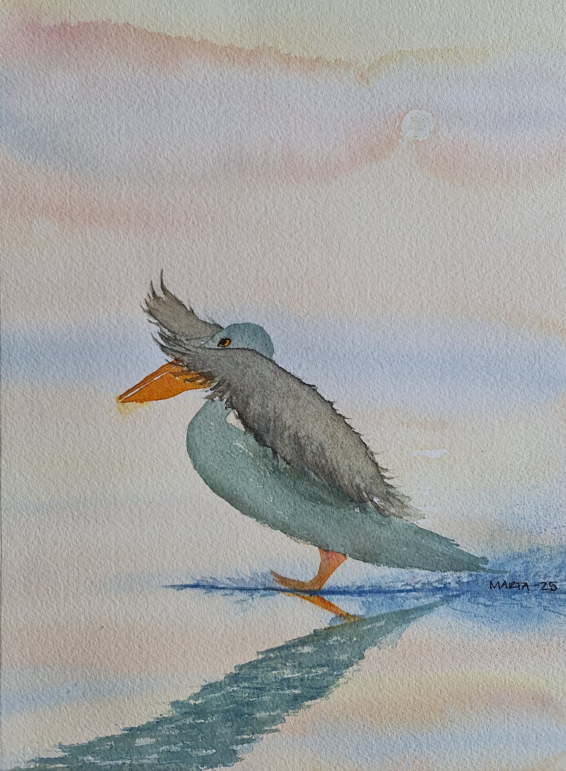 'Bromsa' - Akvarell - Marta Andertun Thomasson