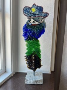 Cowboy - Glaskonst: Konstnär: Larisa Thomsen